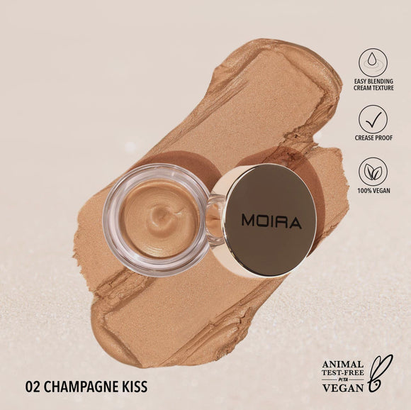 Moira Everlust Shimmer Cream Shadow: 02 Champagne Kiss